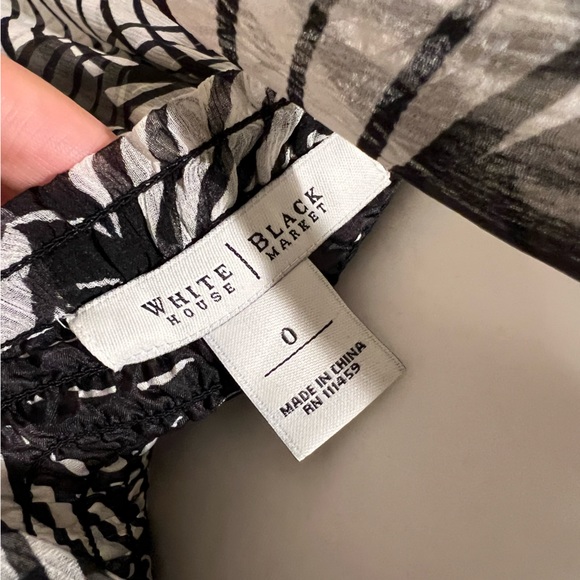 White House Black Market Leaf Print Halter, 0 - Picture 3 of 3